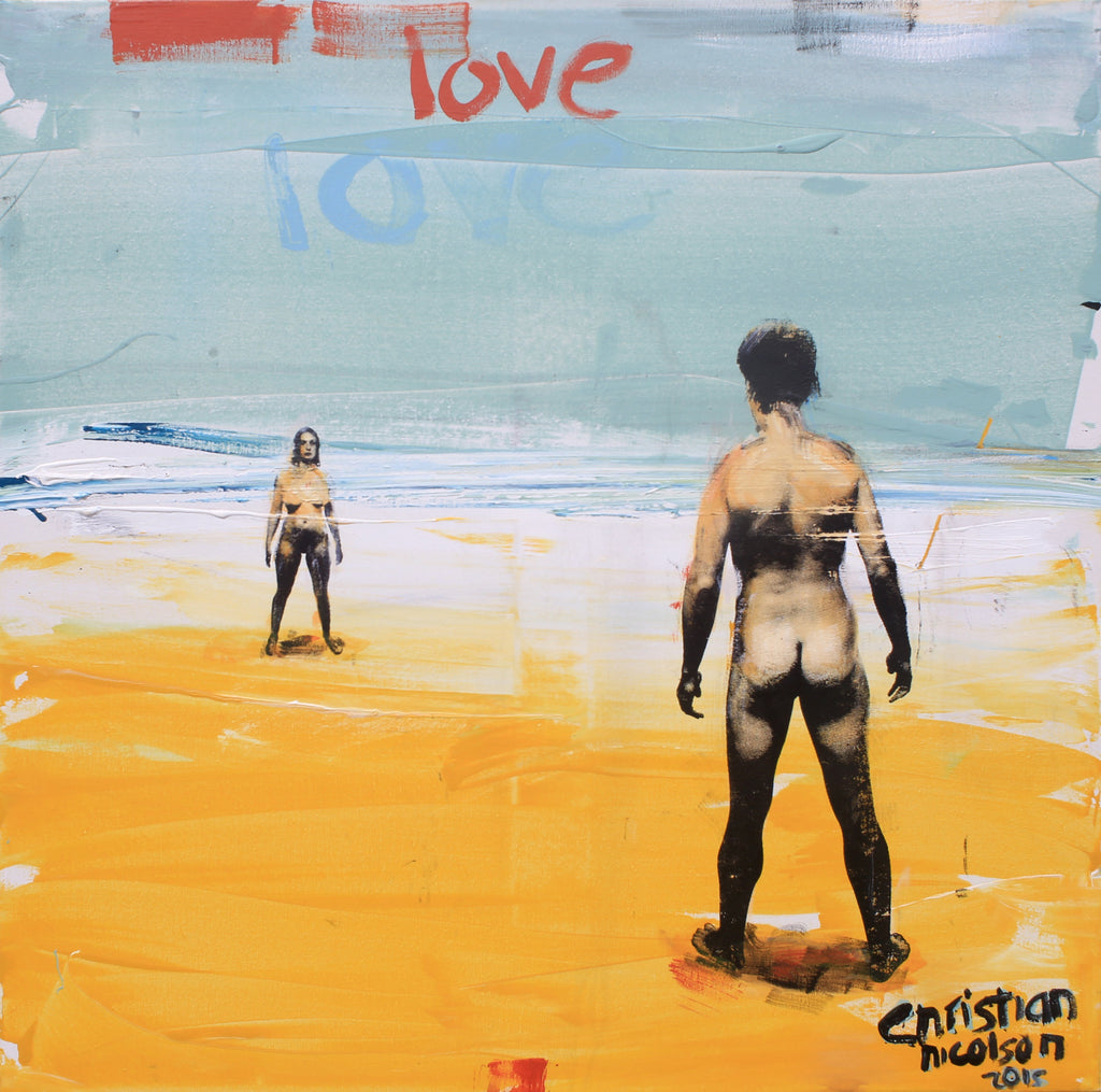 Love on a Beach Art Christian Nicolson 
