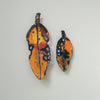 Pohutukawa Pair - Orange/Browns Art Liz McAuliffe 