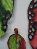 XL Pohutukawa Leaf Triptych Art Liz McAuliffe 