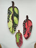 XL Pohutukawa Leaf Triptych Art Liz McAuliffe 